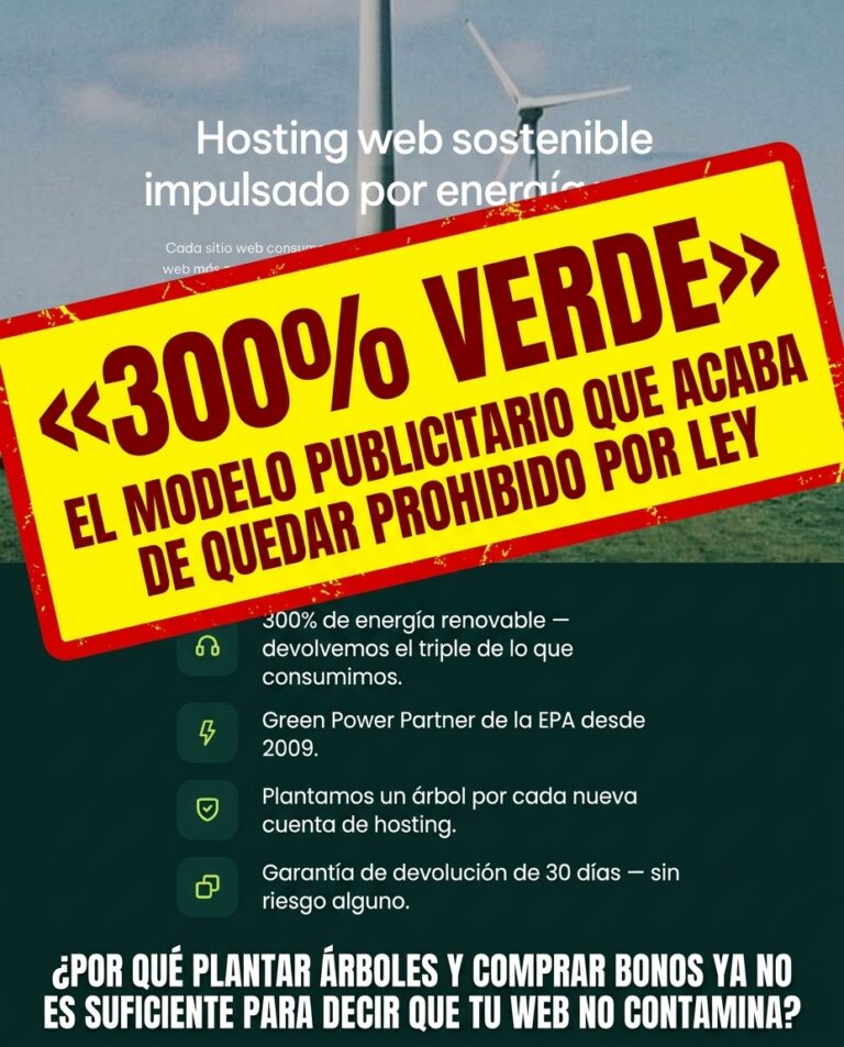 La gran mentira del eco hosting: por qué la Ley EmpCo y el PUE acabaron con el reinado del marketing verde
